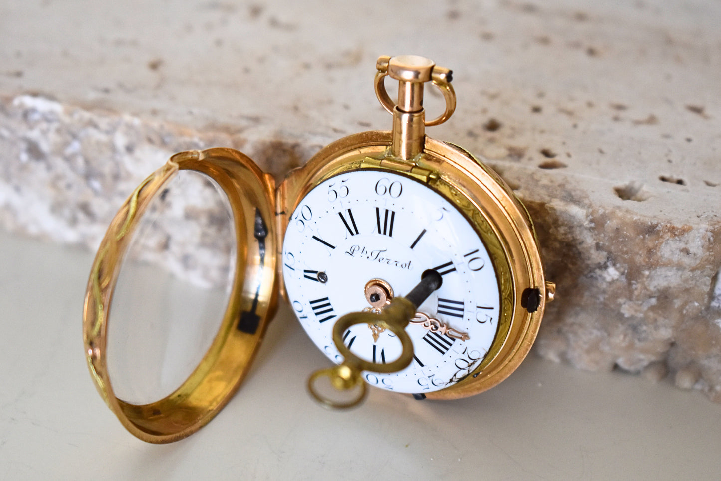 1775 Philippe Terrot & Fazy Verge Pocket Watch