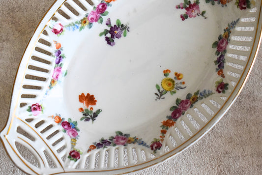 Vintage Bavarian Porcelain Fruit Baskets