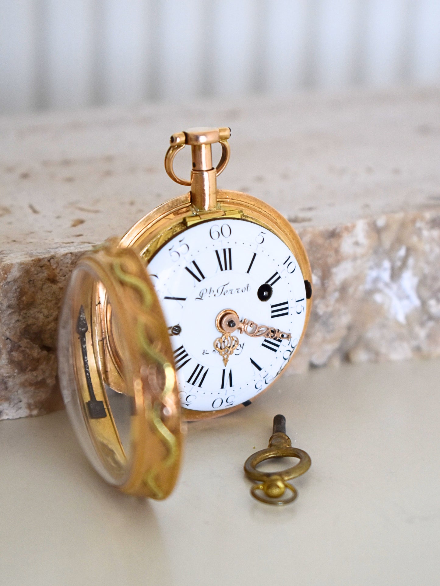1775 Philippe Terrot & Fazy Verge Pocket Watch