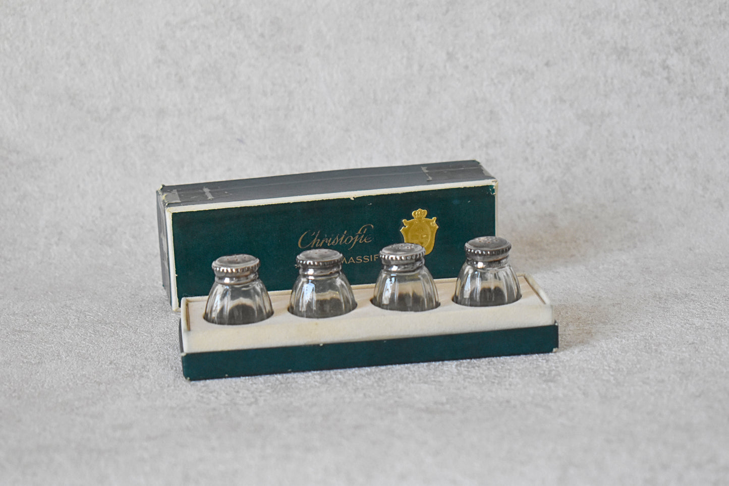 Christofle Sterling Silver Salt & Pepper Shakers (Set of 4, 1950s)