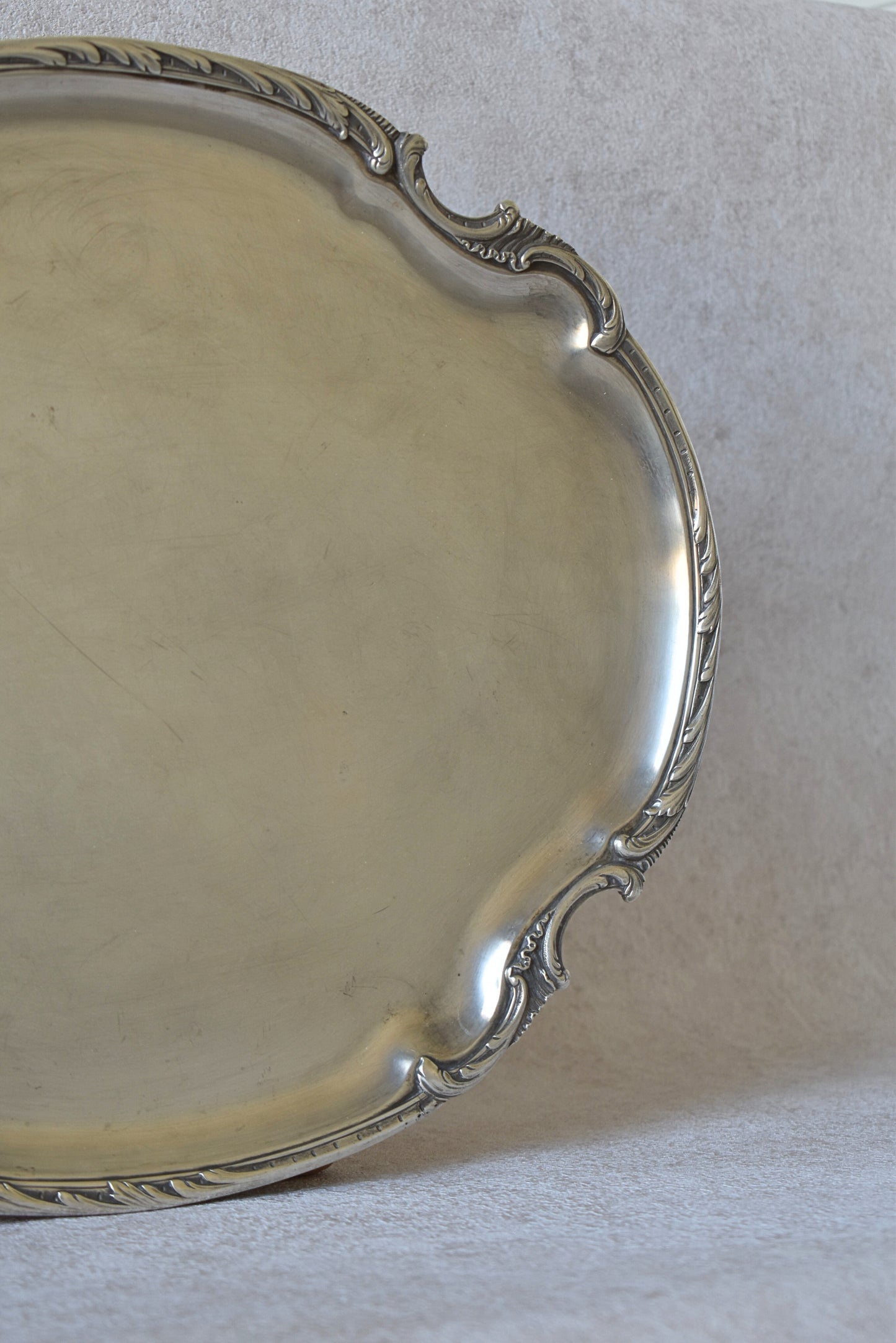 Antique 1900's French Silver Serving Tray