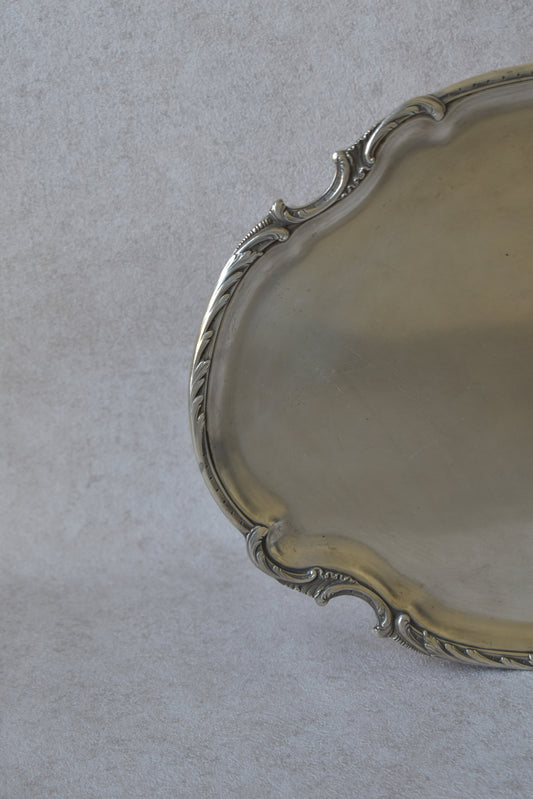 Antique 1900's French Silver Serving Tray
