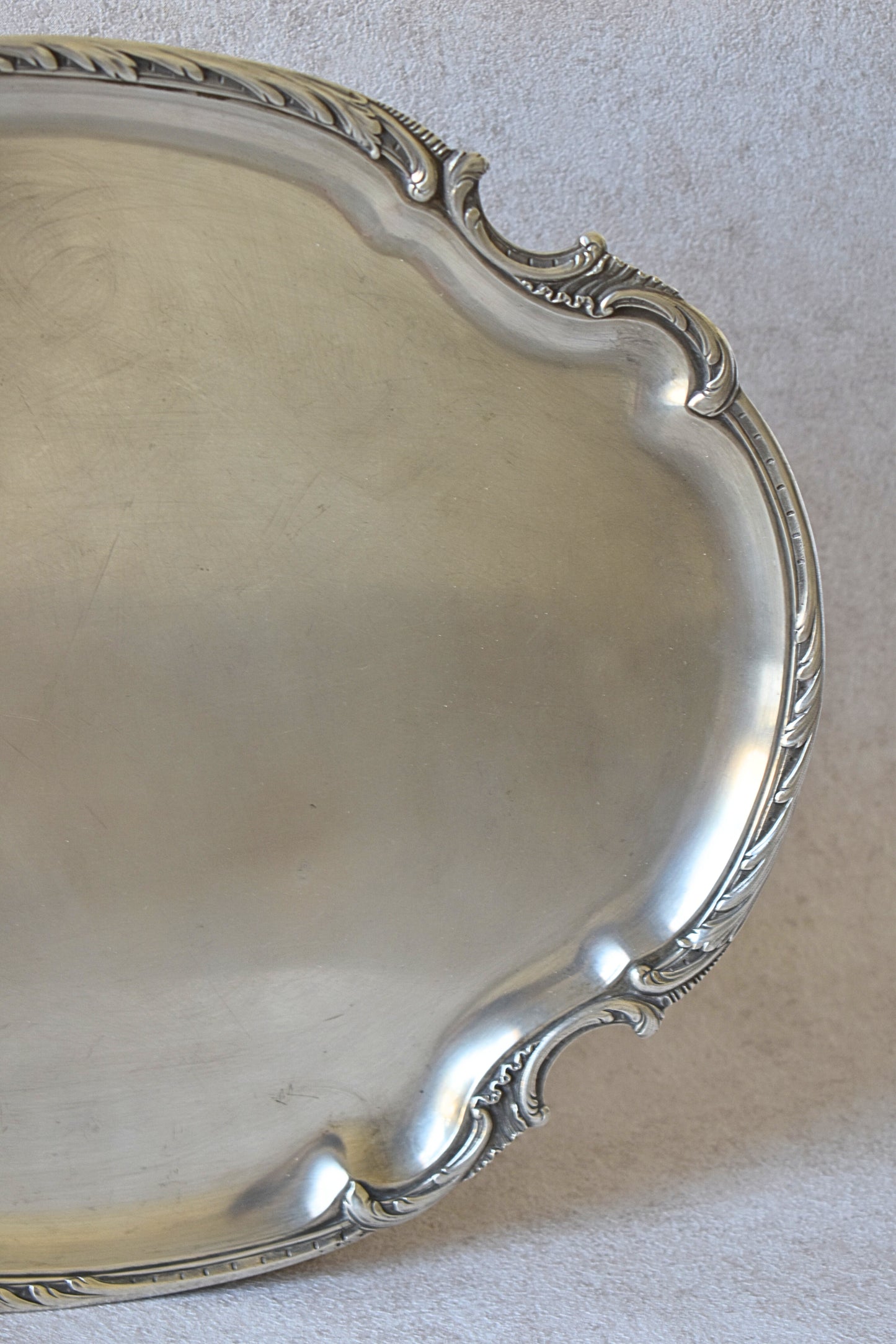 Antique 1900's French Silver Serving Tray