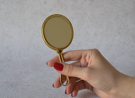 Elegant Limoges Porcelain Pocket Mirror