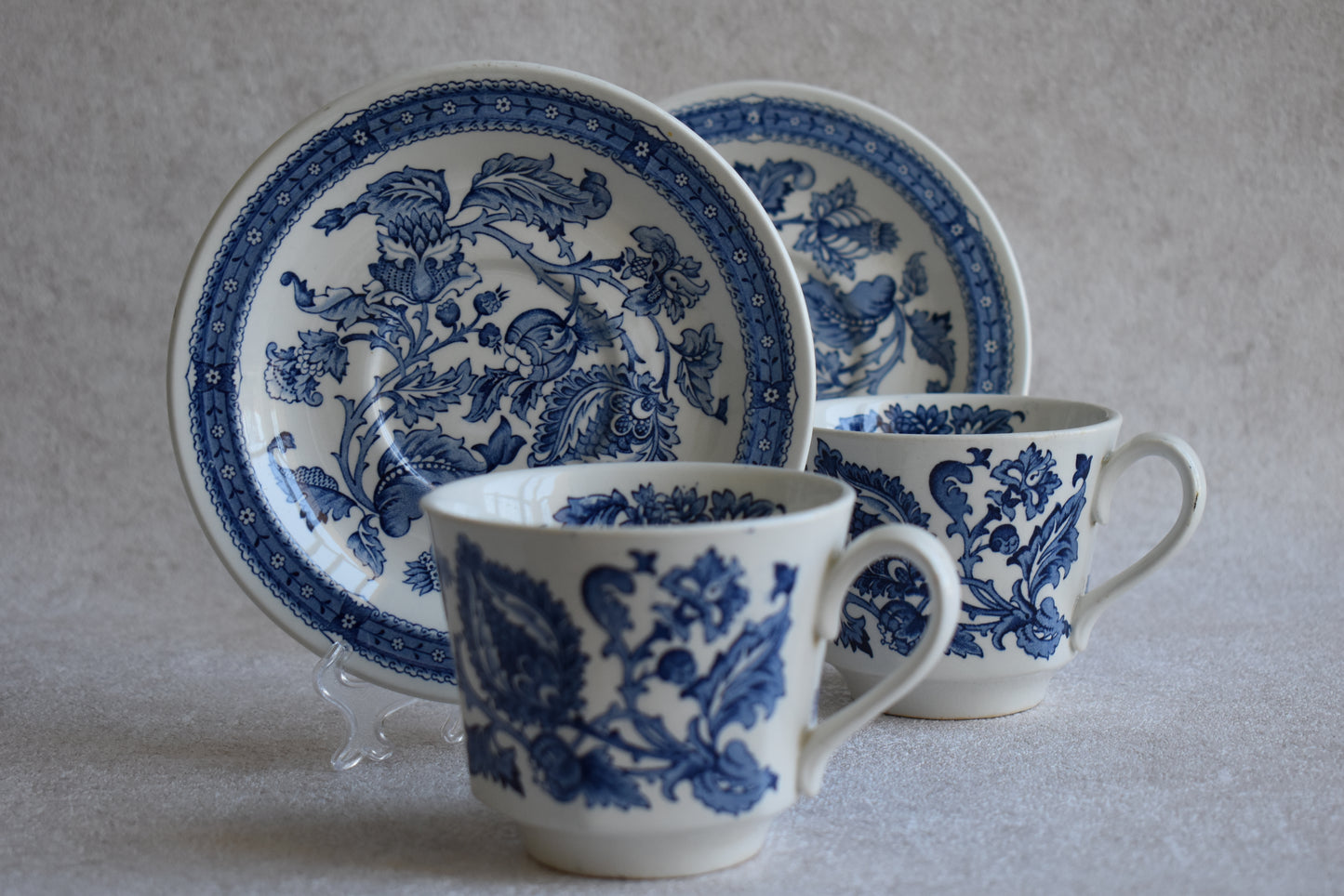 Retro 1970s Ridgway Ironstone Tea Cup Set of Two