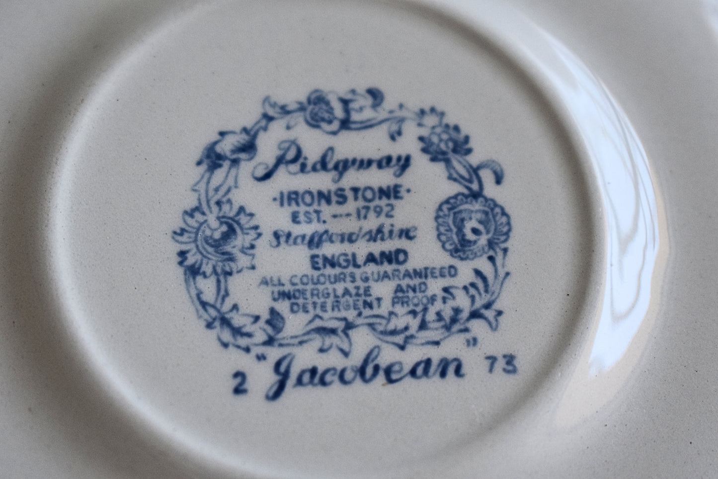 Retro 1970s Ridgway Ironstone Tea Cup Set of Two