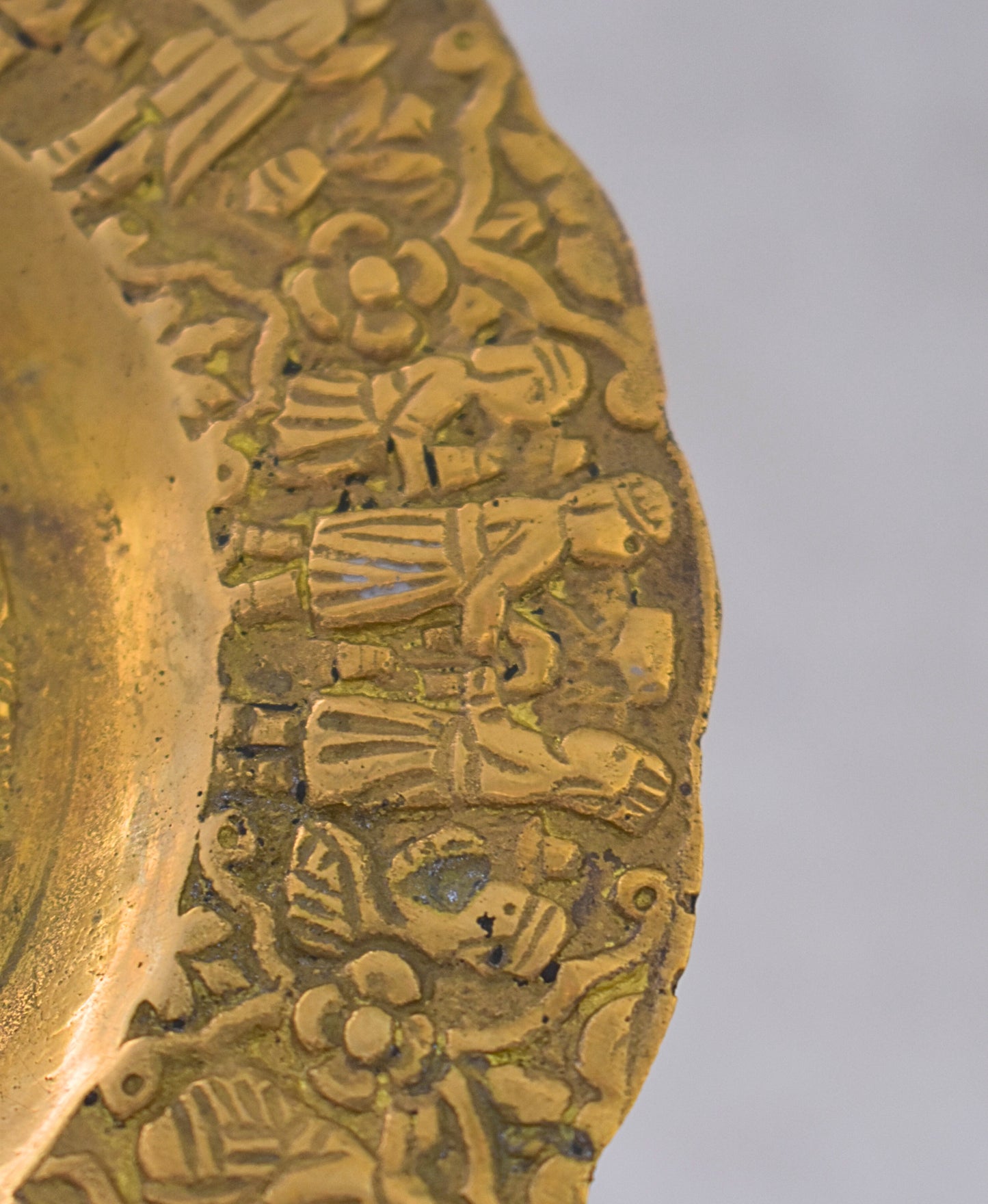 Engraved Brass Islamic Folkloric Plate