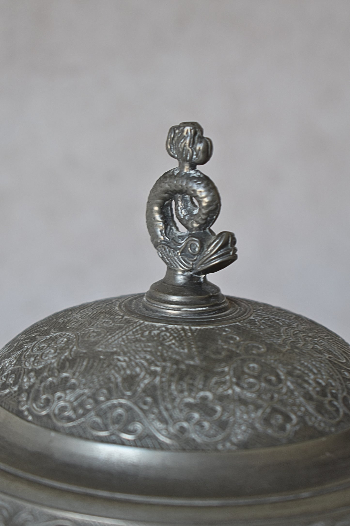 Vintage Pewter Bowl with Handle – Maison Rose (1960s)
