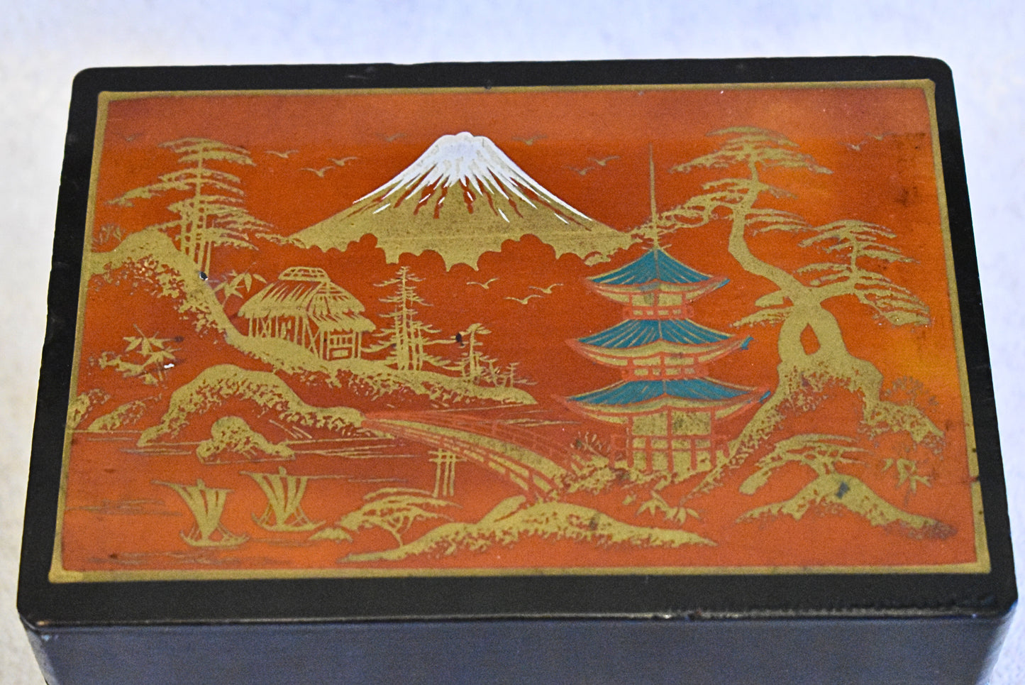 Japanese Lacquered Music Jewelry Box by Toyo