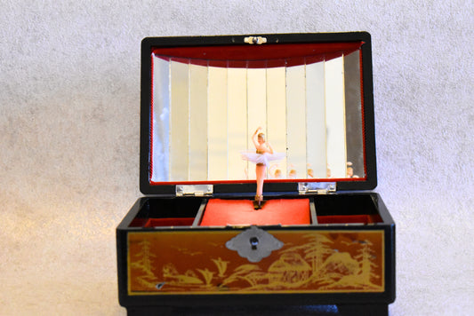 Japanese Lacquered Music Jewelry Box by Toyo