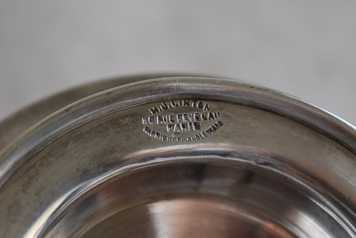 Antique Silver-Plated Butter Serving Plate