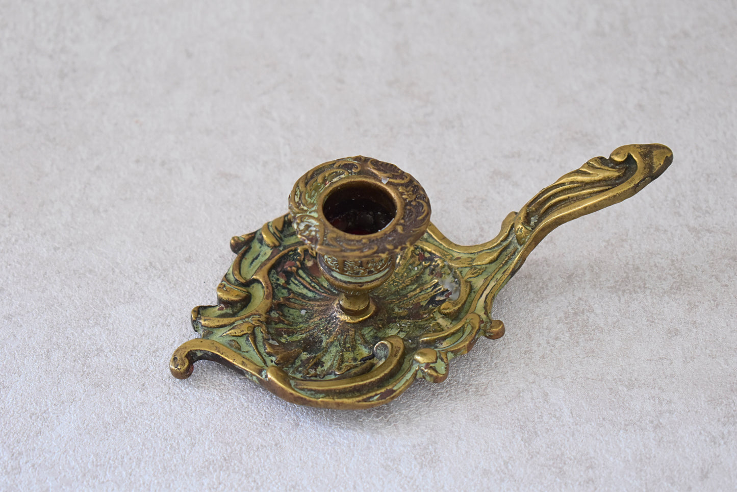 Antique French Bronze Candlestick Holder – Late 1800s