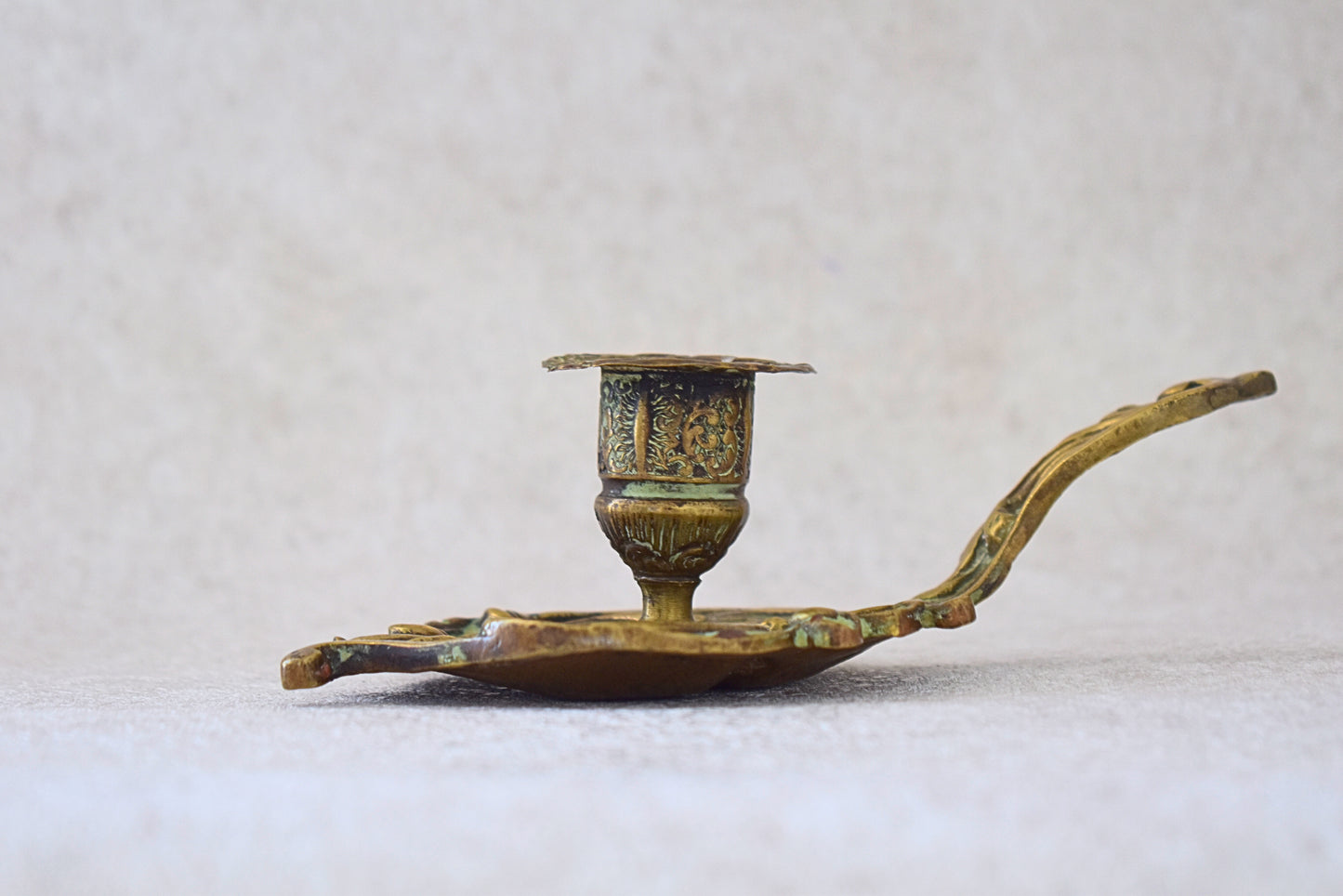 Antique French Bronze Candlestick Holder – Late 1800s