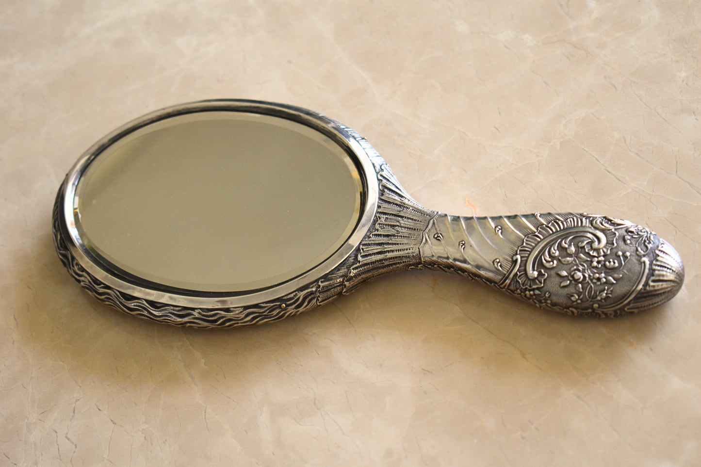 Antique Art Nouveau Hand Mirror by Lucien Gaillard