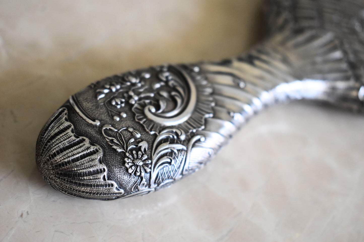 Antique Art Nouveau Hand Mirror by Lucien Gaillard