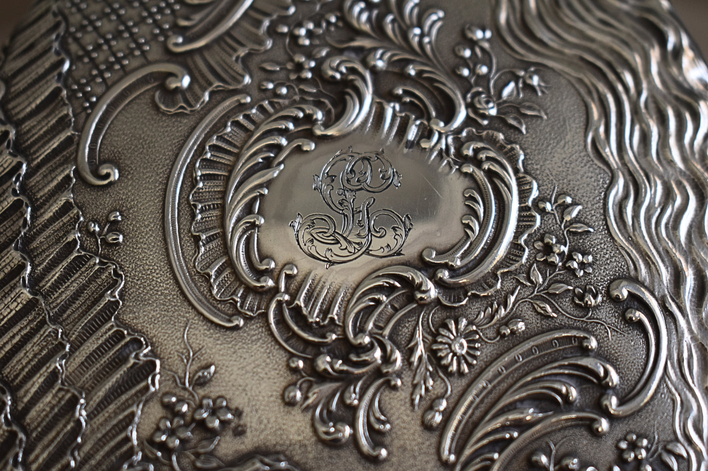 Antique Art Nouveau Hand Mirror by Lucien Gaillard