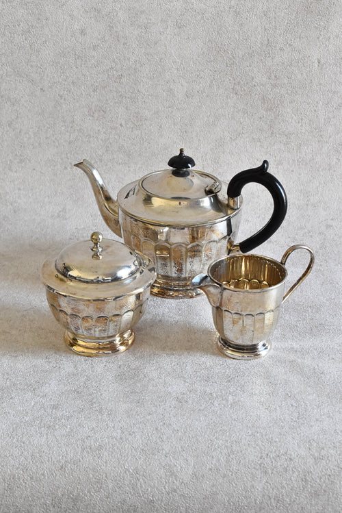Vintage English Silver-Plated Tea Set, 1950s