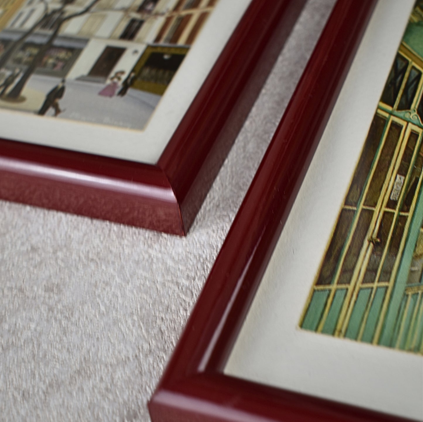 Set of 3 Small Framed Paris Street Scene Prints