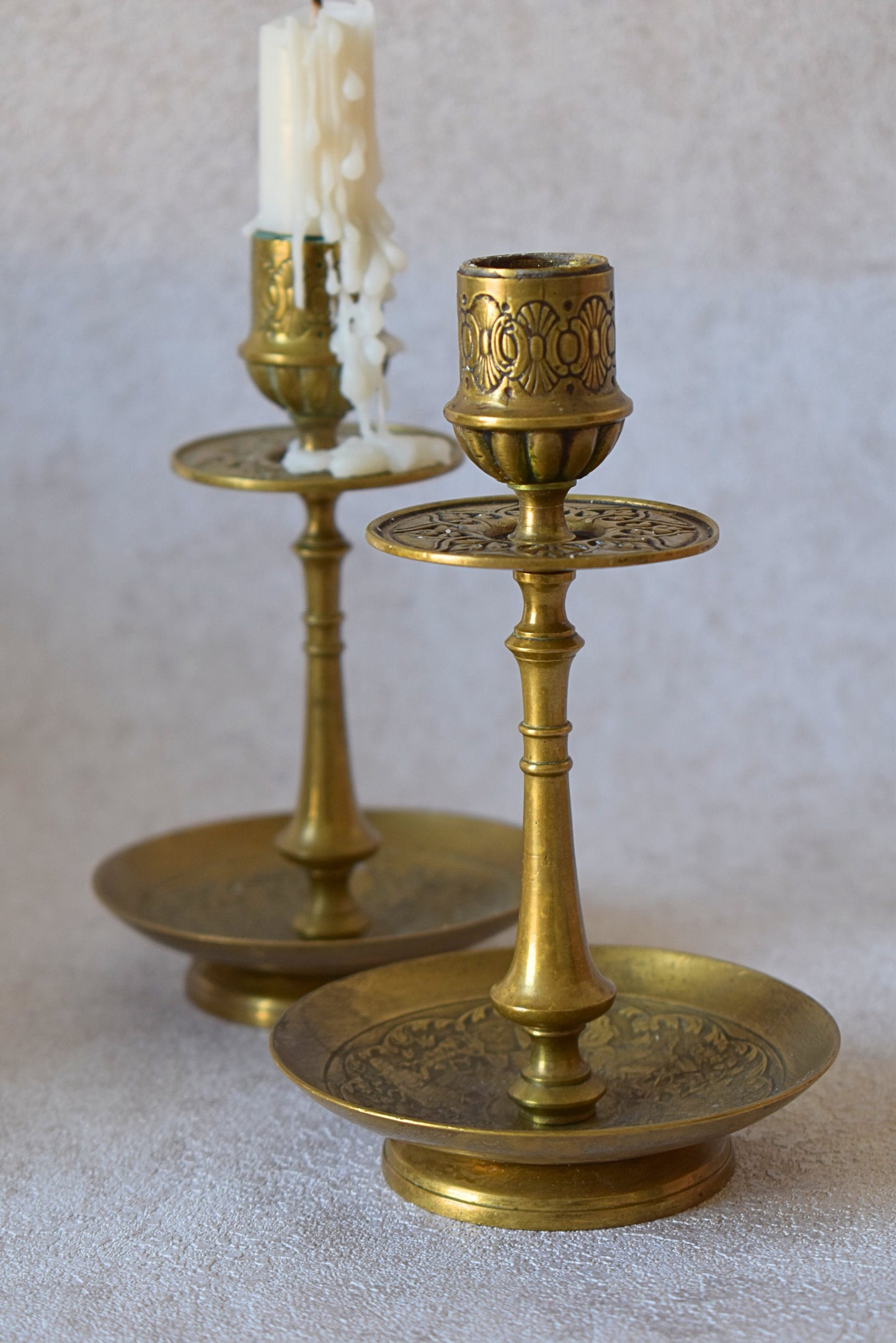 Mid-20th Century Vintage Brass Candlestick