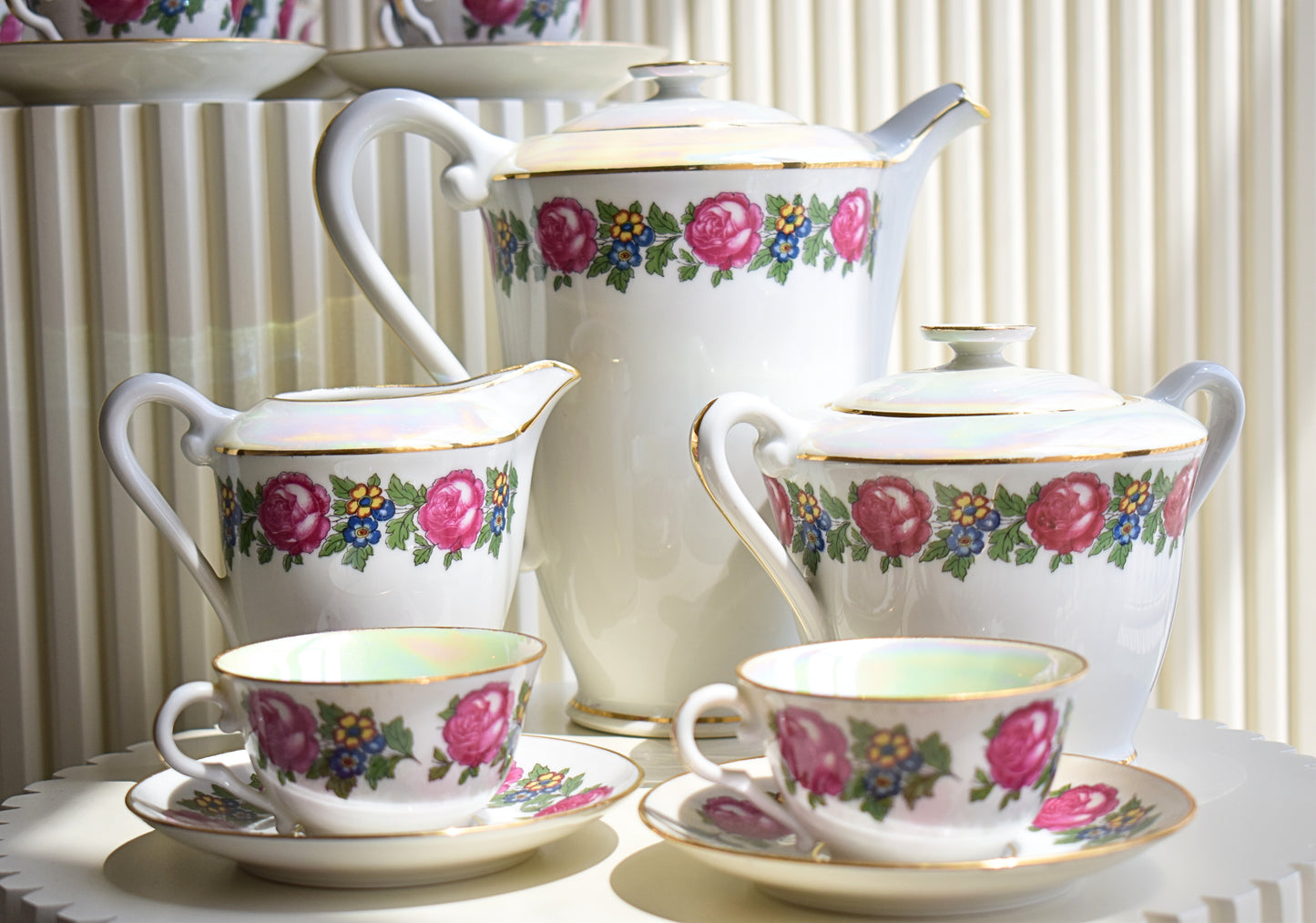 Elegant 1900s LF Veritable Porcelain Tea Service