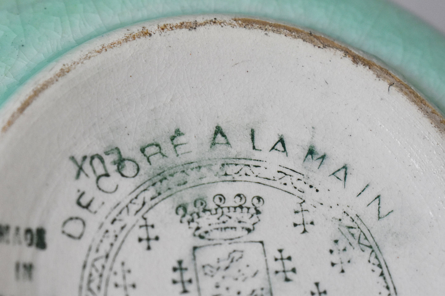 Longwy Hand-Decorated Ceramic Advertising Ashtray