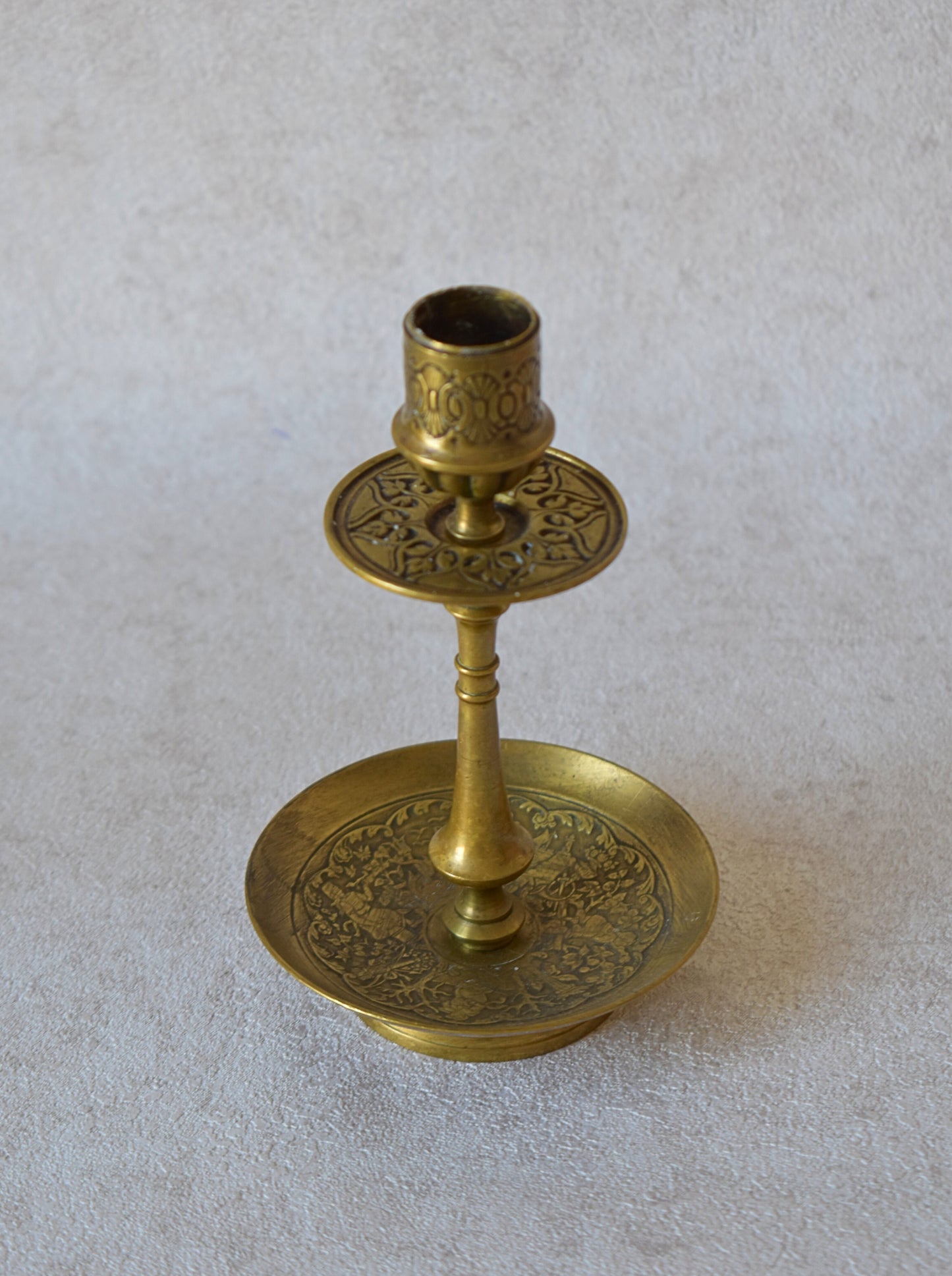 Mid-20th Century Vintage Brass Candlestick