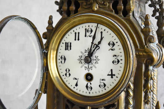 French Louis XV Style Gilt Bronze Mantel Clock by Japy Frères