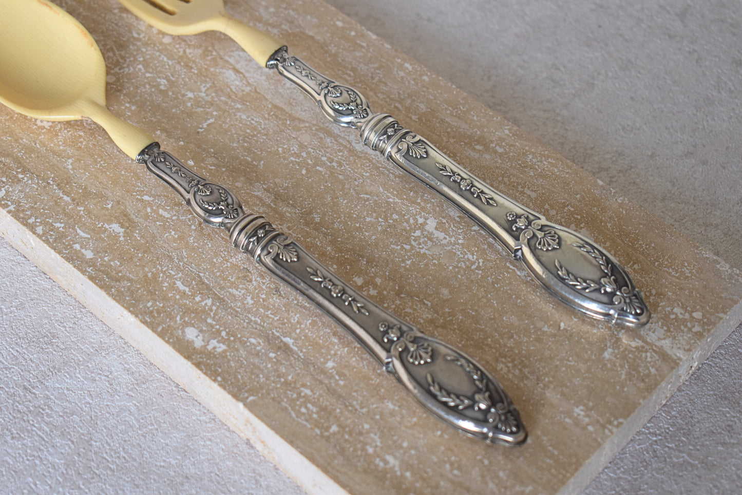Silver & Horn Salad Serving Set