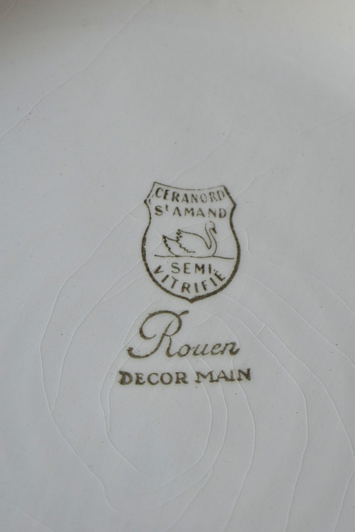 Hand-Painted French Porcelain Dish by Ceranord St. Amand,