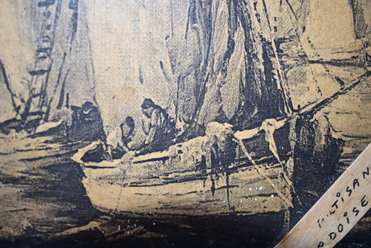 Vintage Hand-Drawn Chalk Board by Artisanat d'art