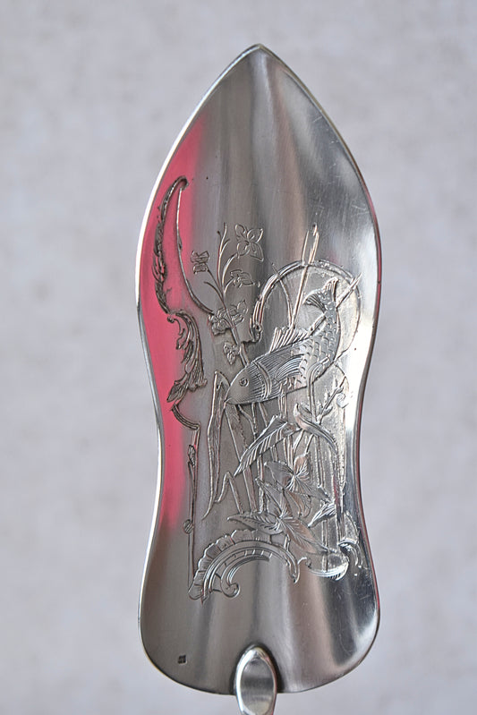 Antique French Silver Fish Server by Joseph Crossard