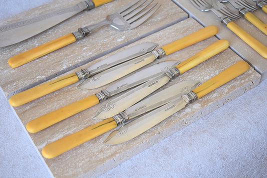 Antique English Cutlery Set by James Dixon & Sons , 1829–1867