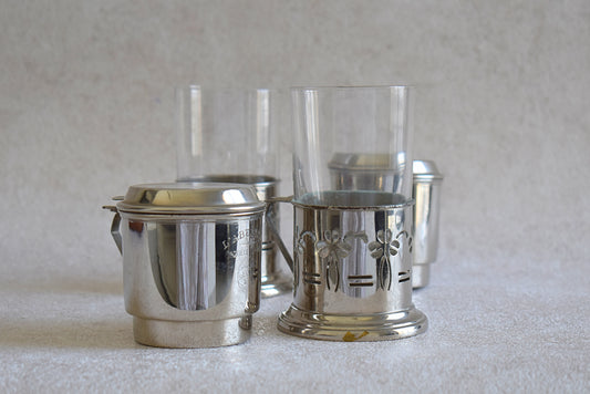 Vintage French “L’Abeille” Individual Coffee Maker Set