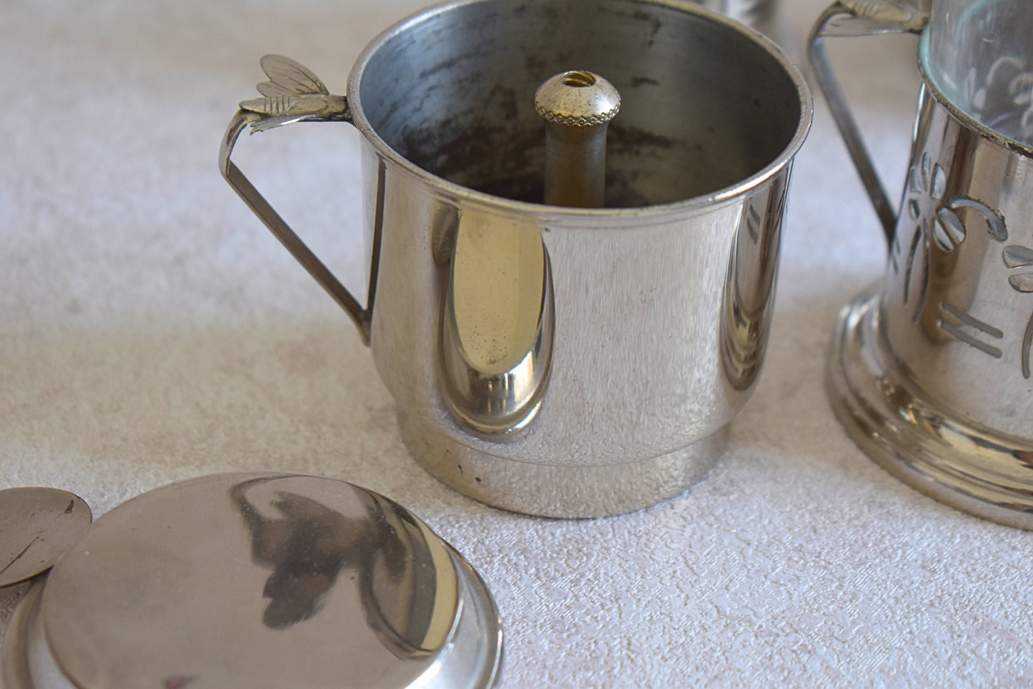 Vintage French “L’Abeille” Individual Coffee Maker Set