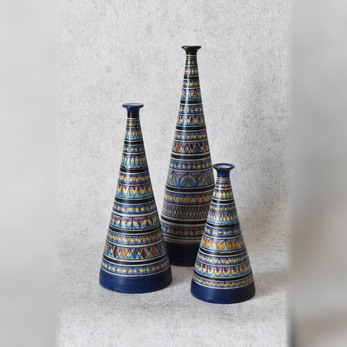 Maratea Ceramic Vase Set, Italy Mid-20th Century