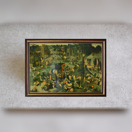 Bruegel "La Kermesse" (سوق القرية)، نسخة طبق الأصل، 1960s، 70s