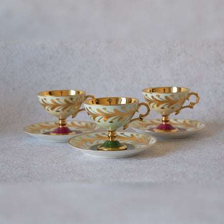 Vintage Limoges Porcelain Coffee Set 1950s