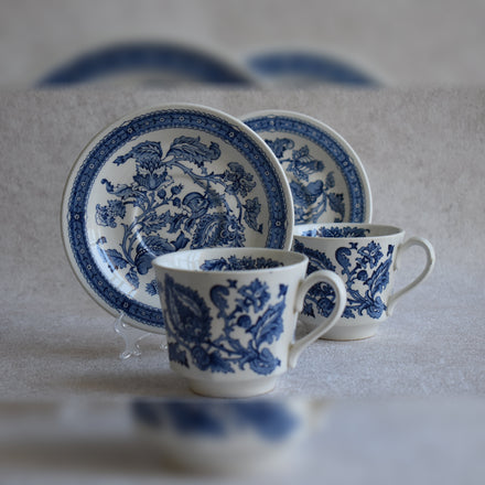 Vintage Ridgway Ironstone Tea Cup Set, 1973
