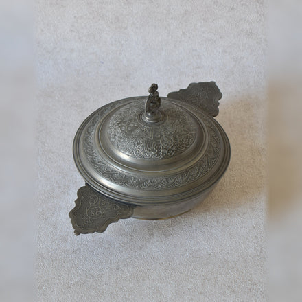Vintage Pewter Bowl with Handle – Maison Rose (1960s)