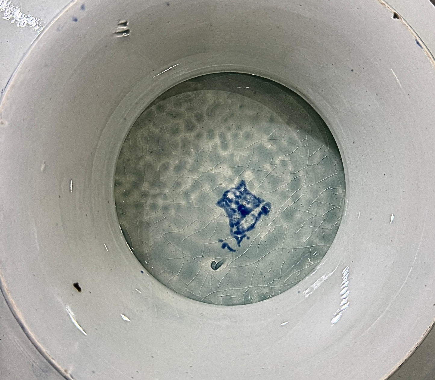 French Blue & White Pedestal Dish, Heraldic Tazza