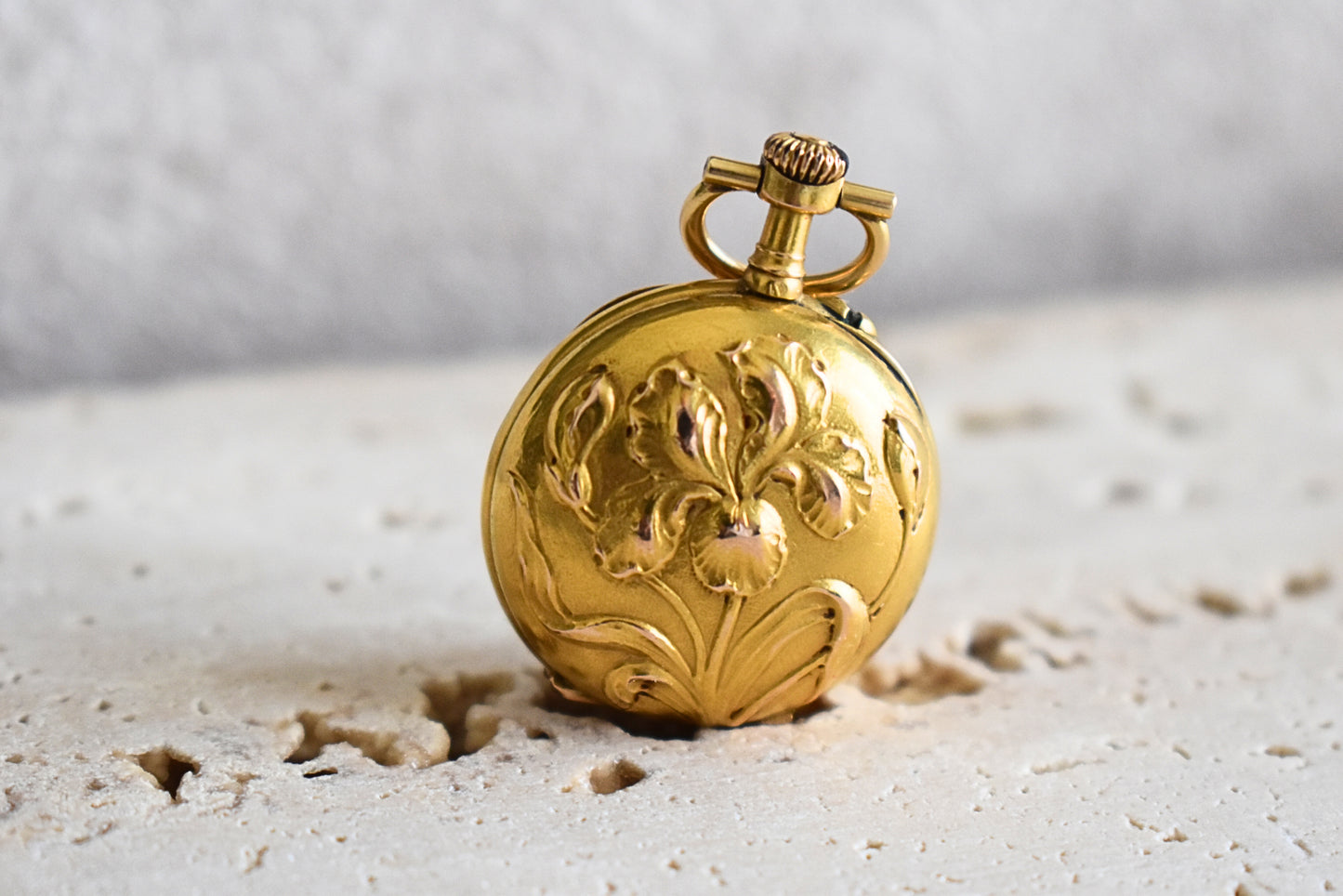 Antique French Au Nègre 18K Gold Pocket Watch with Booklet (c. 1890s)