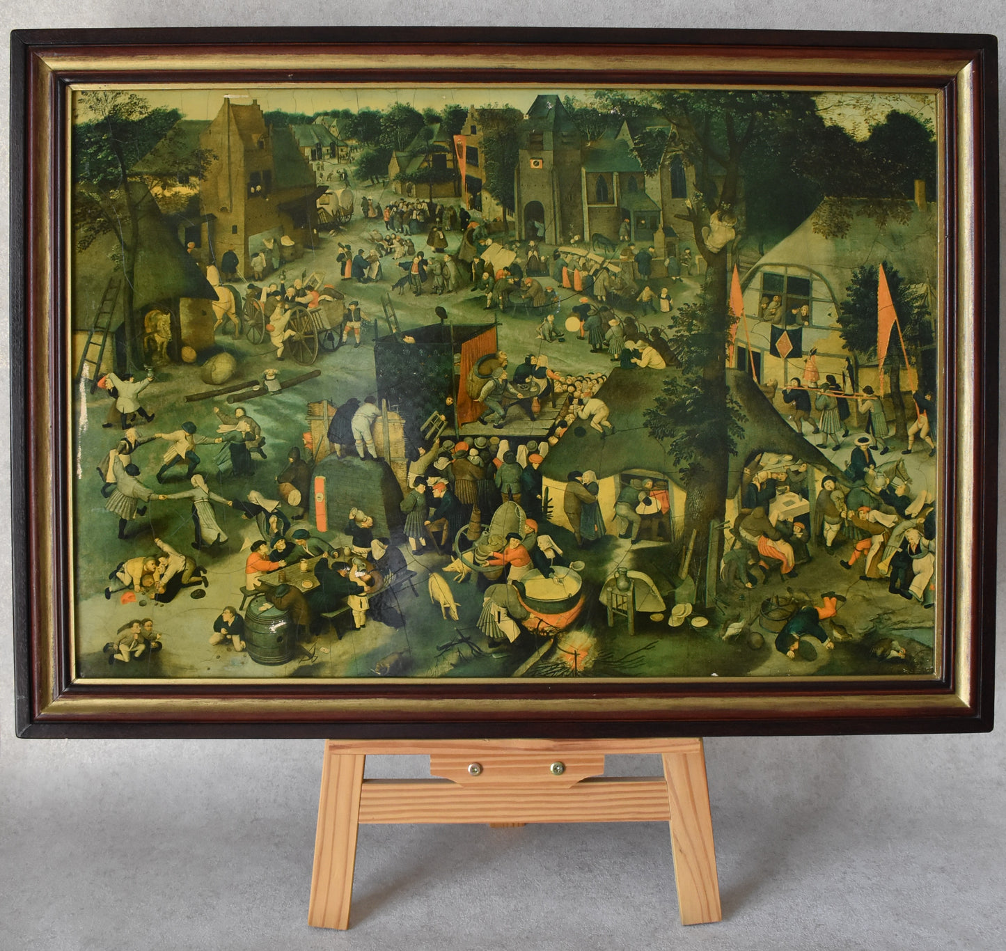 Bruegel “Village Fair” (La Kermesse) , Vintage Reproduction, 1960s–70s