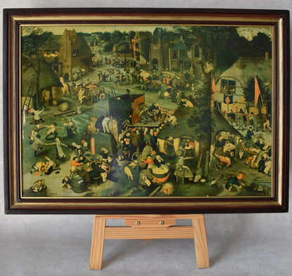 Bruegel “Village Fair” (La Kermesse) , Vintage Reproduction, 1960s–70s