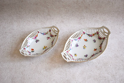 Vintage Bavarian Porcelain Fruit Baskets