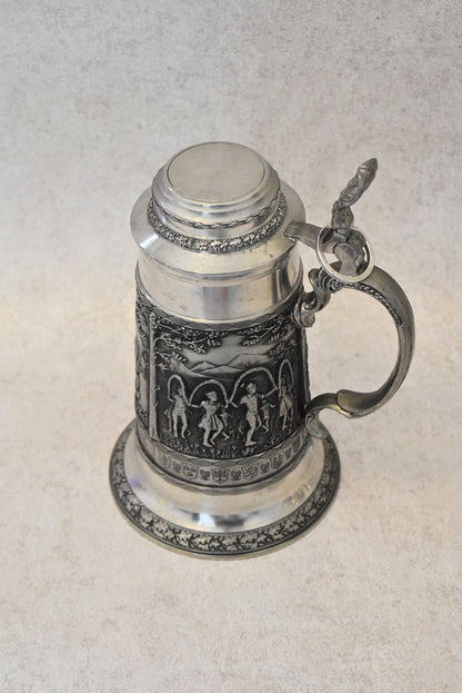 German Pewter Beer Stein – Bavaria, Early 20th Century