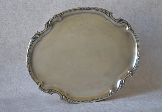 Antique 1900's French Silver Serving Tray