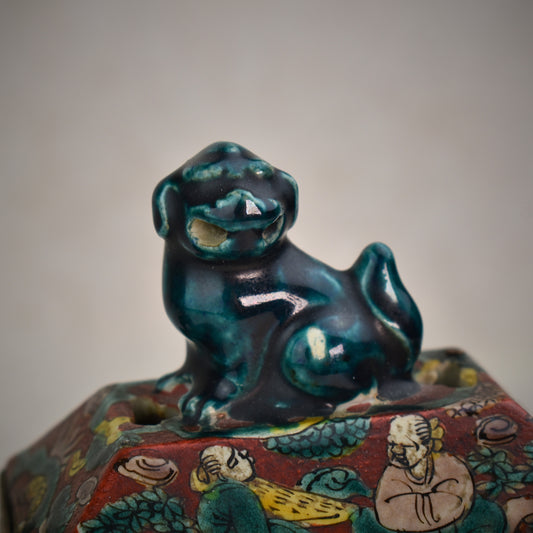Japanese Meiji–Taishō Porcelain Incense Burner by Tsukimoto, c. 1890–1920