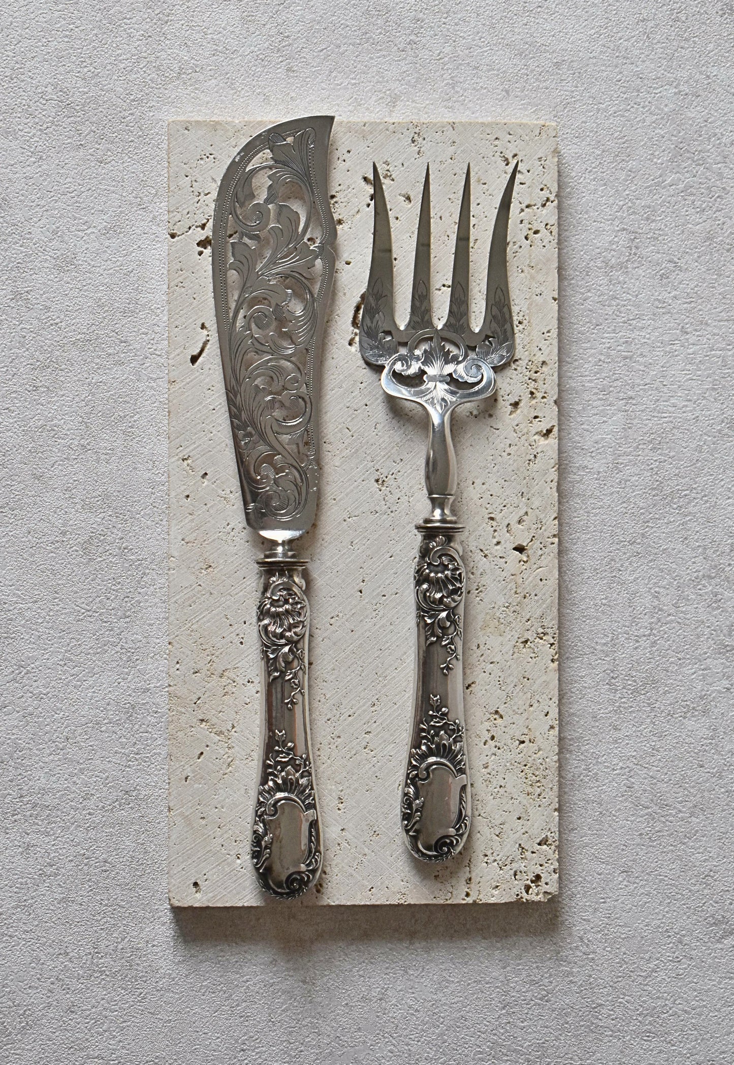 French Silver Serving Set by Henri Gabert, Circa 1880s
