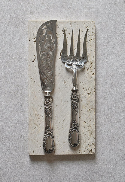 French Silver Serving Set by Henri Gabert, Circa 1880s