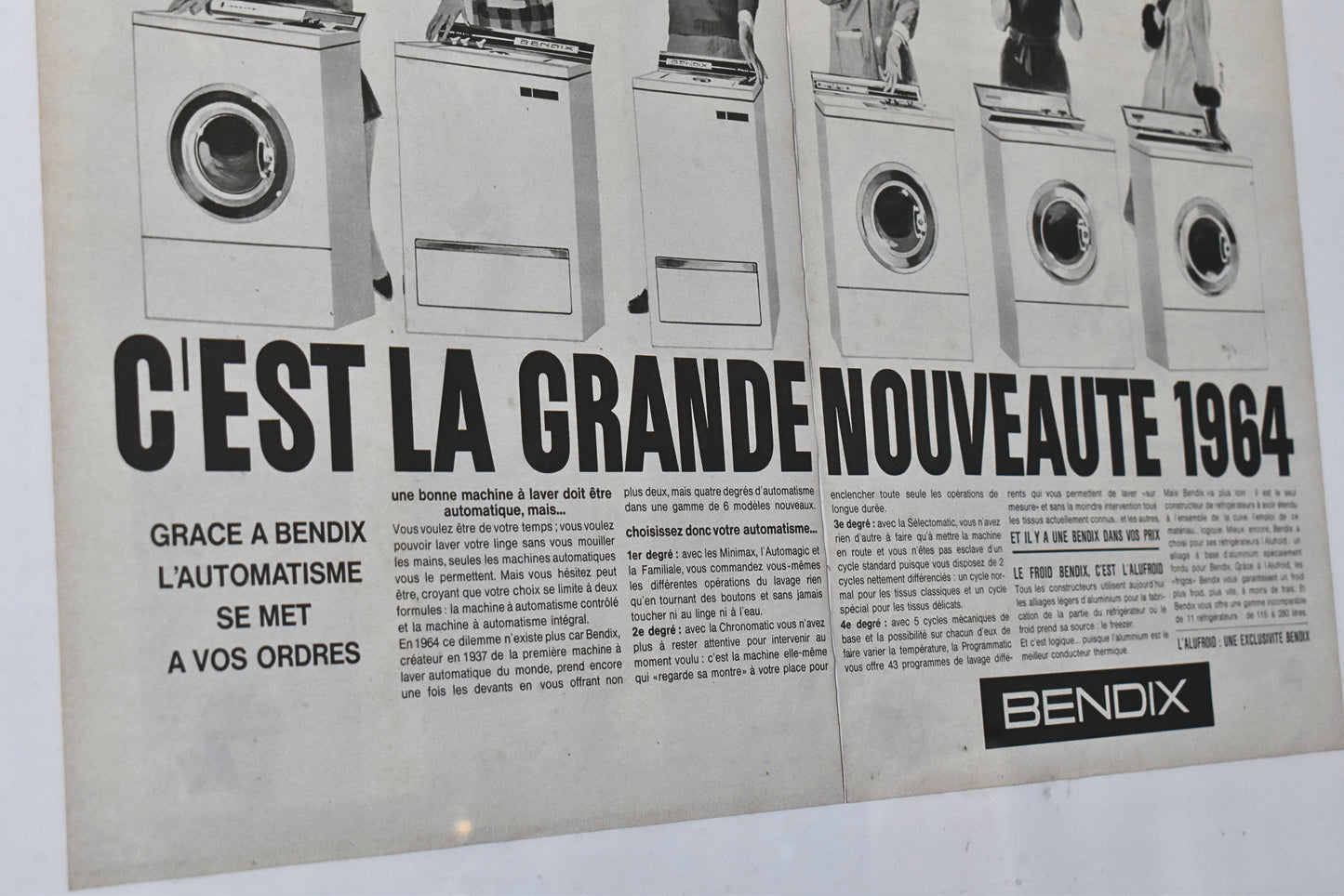 964 Bendix Washing Machine Advertising Poster